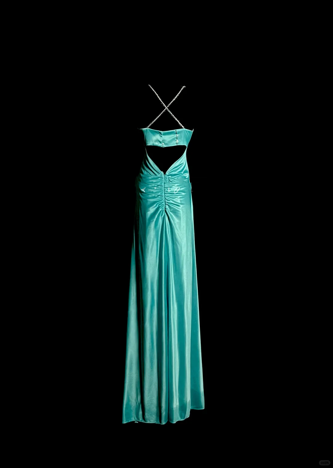 Elegant Glamour Mermaid Spaghetti Straps Blue Satin Long Prom Dresses Party Dress Evening Dress DP927