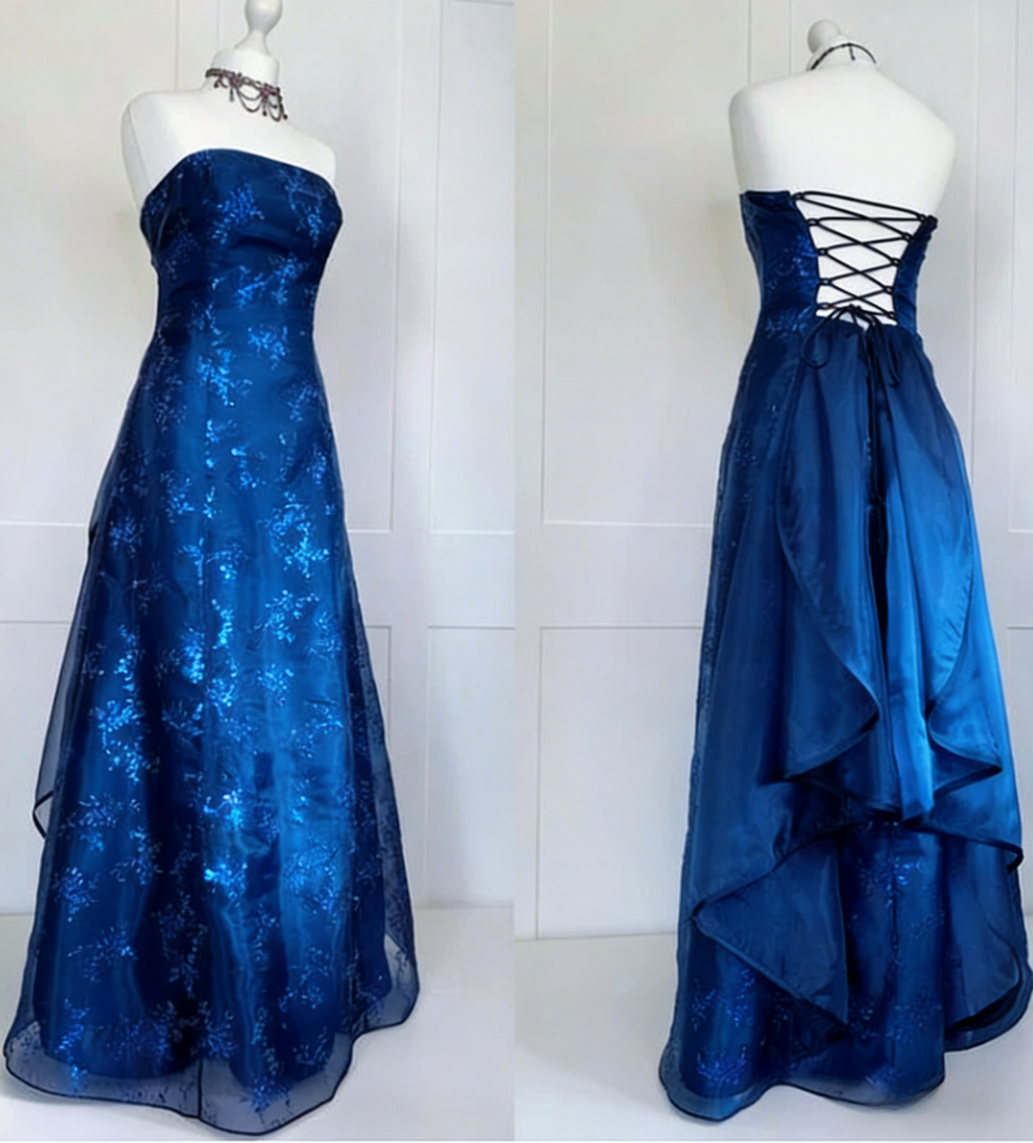 Dark Purple Strapless A-Line Chiffon Vintage Long Party Dress Evening Gown, D786