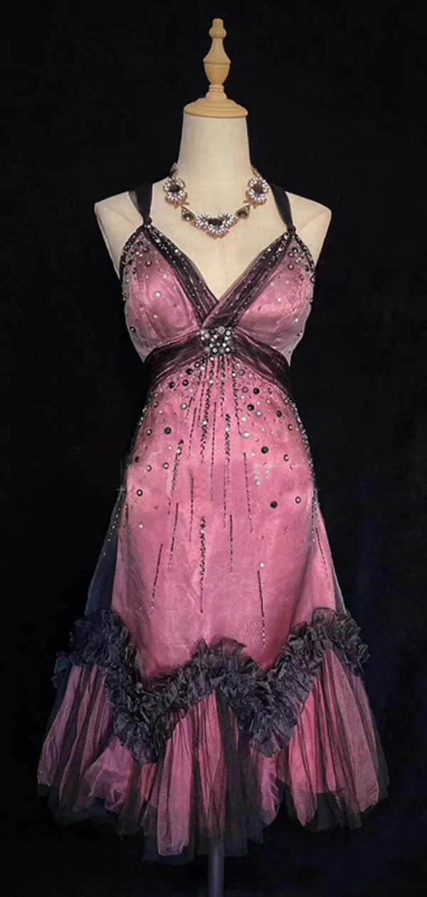 Vintage V Neck A Line Tulle Beaded Homecoming Dress Short Cocktail Dress Birthday Dress Y9942
