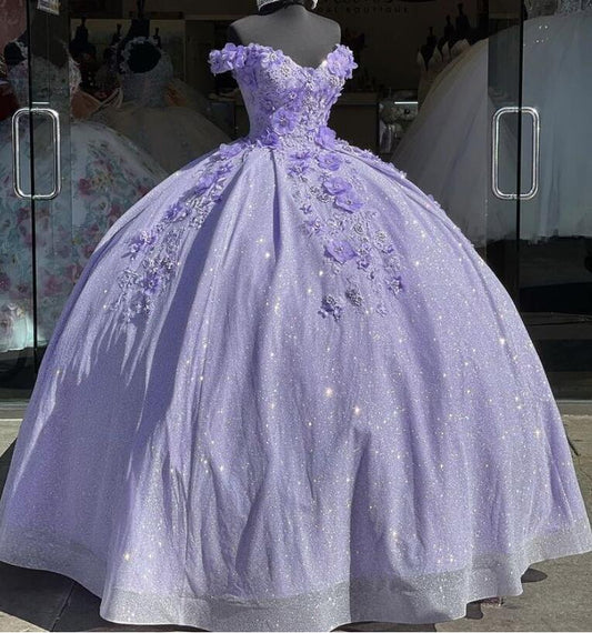 Stunning Ball Gown Off The Shoulder Satin Tulle Sequin Applique Long Prom Dress,Party Dress,Evening Dress GG2318