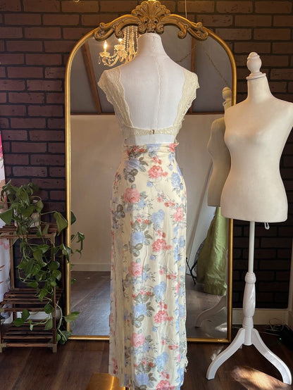 Classy Mermaid Sweetheart Chiffon Lace Printing Long Prom Dress, Party Dress, Evening Dress GG2427