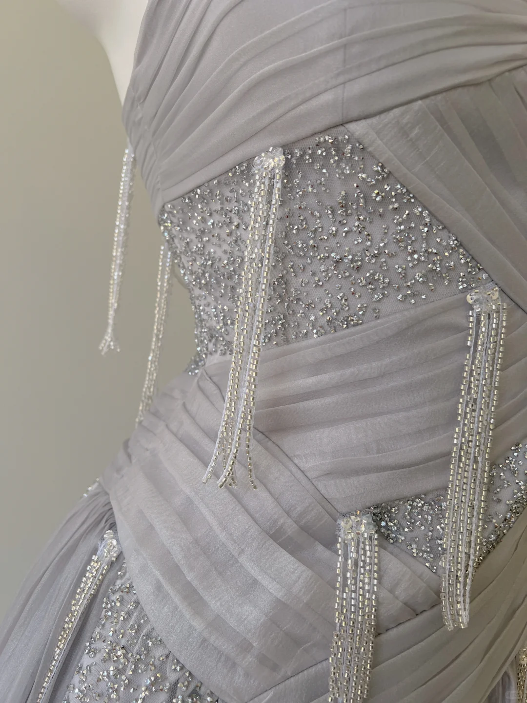 Classy A Line Spaghetti Straps Chiffon Beaded Long Prom Dress, Party Dress, Evening Dress GG2579