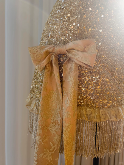 Glitter A Line Spaghetti Straps Golden Sequin Short Prom Dress,Homecoming Dress,Birthday Dress GG2624