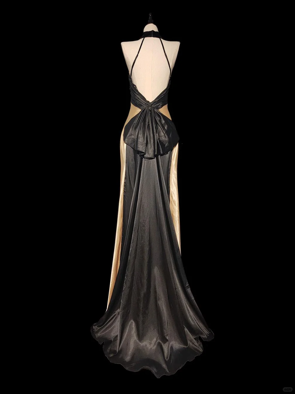Vintage Mermaid Halter Satin Backless  Long Prom Dress, Party Dress, Evening Dress GG2740