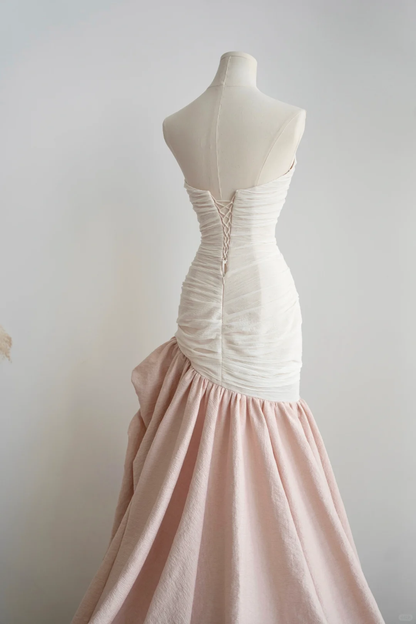 Classy Mermaid Strapless Satin Long Prom Dress, Party Dress, Evening Dress GG2816