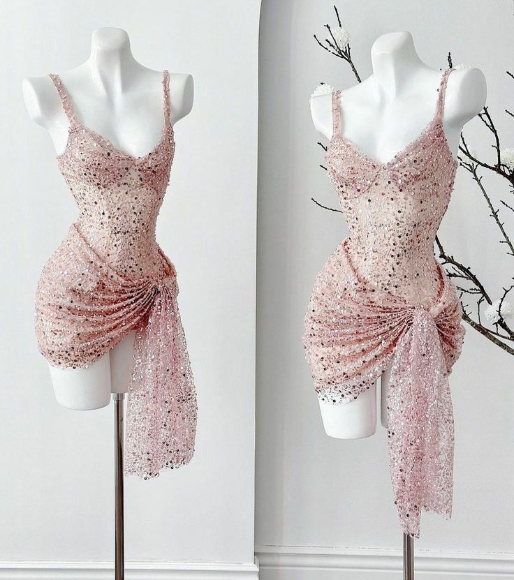 Chic A Line Spaghetti Straps Tulle Sequin Short Prom Dress,Homecoming Dress,Birthday Dress GG3189