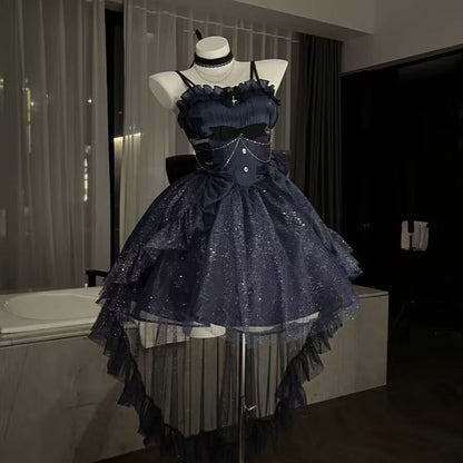 Chic Ball Gown Spaghetti Straps Satin Tulle Sequin Short Prom Dress,Homecoming Dress,Birthday Dress GG3518