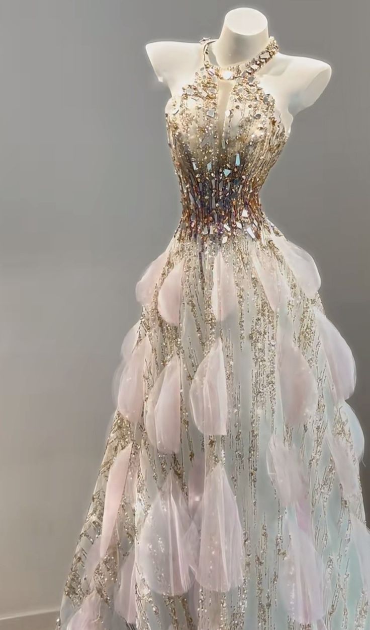 Gorgeous A Line Halter Tulle Sequin Beads Long Prom Dress,Party Dress,Evening Dress GG3629