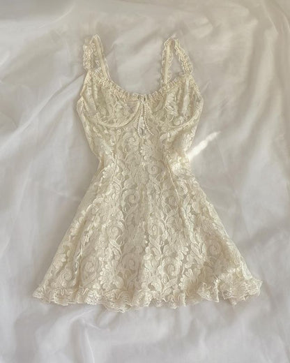 Pretty A Line Spaghetti Straps Lace Short Homecoming Dress,Vacation Dress,Summer 18th Birthday Dress GG4688
