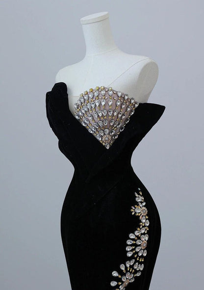 Gorgeous Mermaid Sweetheart Neck Satin Beading Long Prom Dress ,Evening Dress GG515