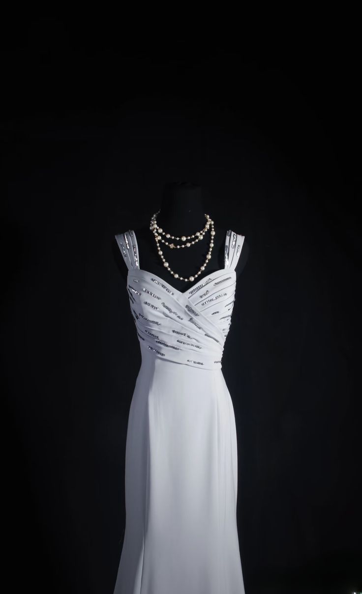 Elegant Mermaid Sweetheart White Pleated Satin Sequin Without Sleeves Long Prom Dress,Evening Dress GG5348