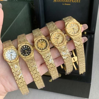 Audemars Piguet Royal Oak Mini Frosted Quartz 23mm Gold Dial