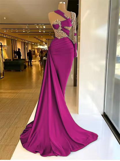 Lace prom dresses, evening dresses, custom make prom dress, arabic prom dress, new arrival evening dresses, fashion evening gowns, elegant prom dress C1897
