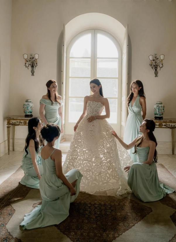 Classy Green Satin Mermaid Long Wedding Guest Dress Formal Bridesmaid Dress D2171