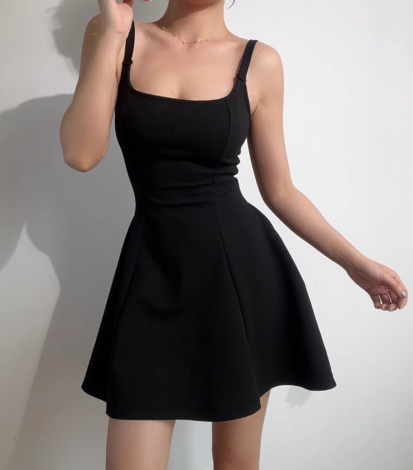 Sexy A Line Spaghetti Straps Casual Short Skirt Summer Vacation Seaside Dress Women Date Dress  D2046
