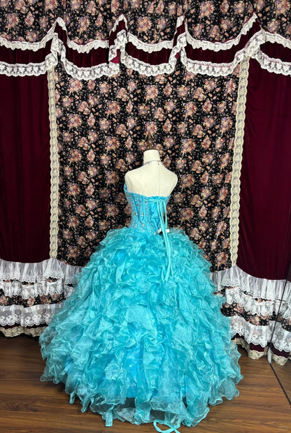 Shiny Sweetheart Neckline Crystal Pleated Ball Gown Evening Dress Prom Dress Graduation Dress Sweet 16 Dress D2084
