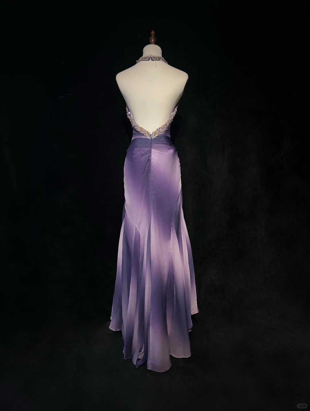 Elegant Halter Crystal Backless Pleated Prom Dress Evening Dress Gala Dress    D2164
