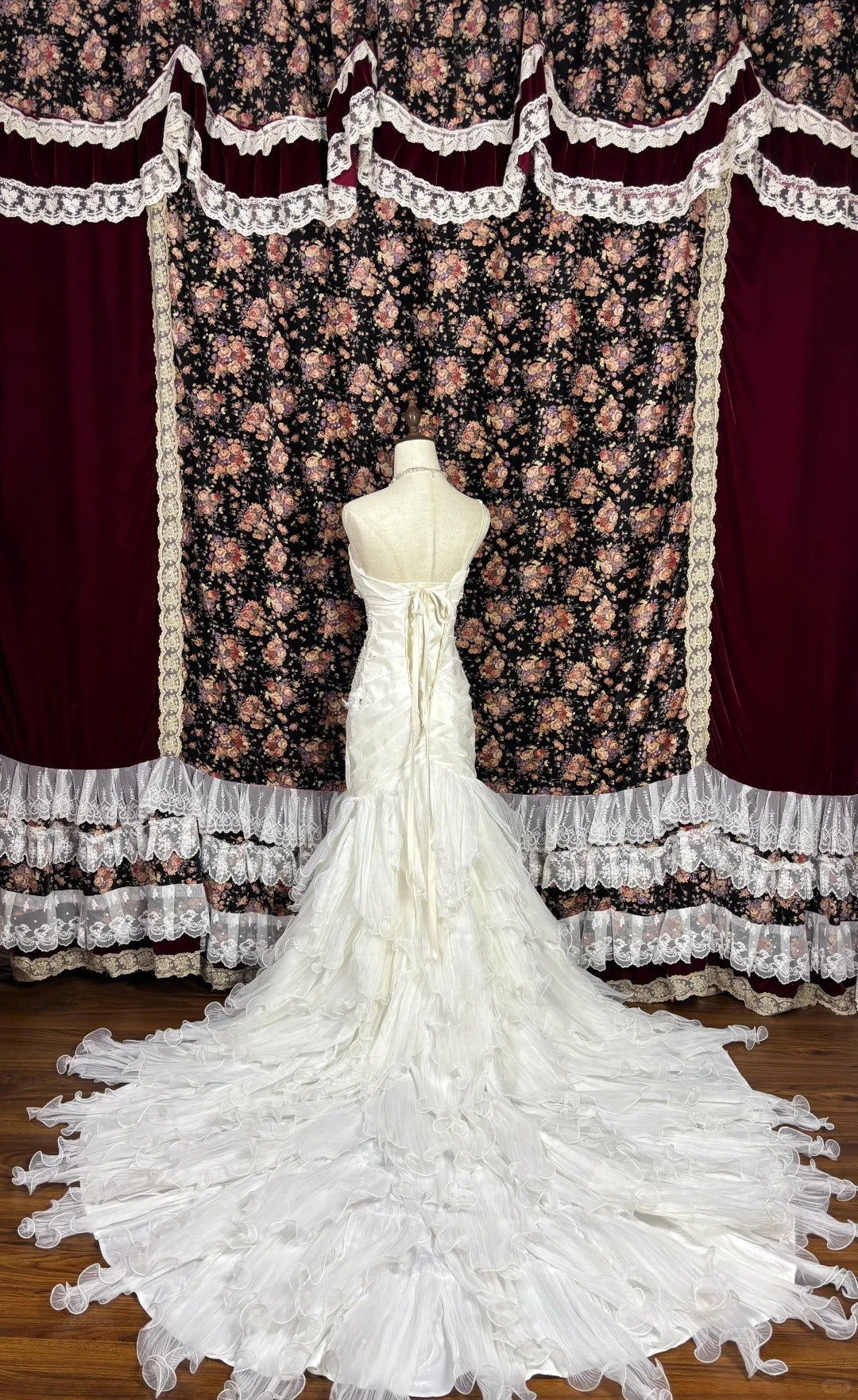 Elegant Asymmetrical Shoulder Pleated Flower Floor Length Prom Dress Evening Dress Wedding Dress     D2226