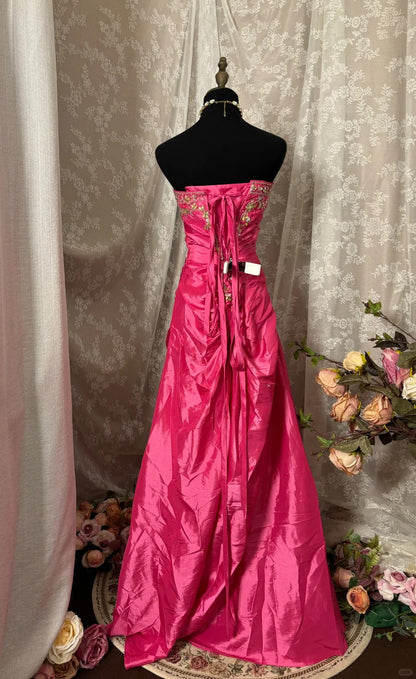 Pretty Prom Dress Strapless Pleated Crystal Gala Dress Evening Dress Dancing Dress   D2245