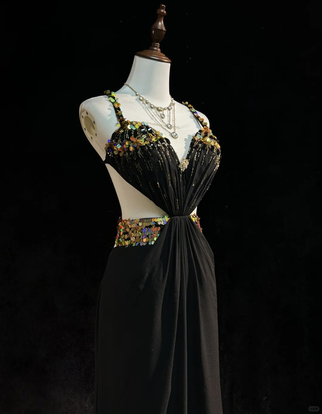 Sexy Prom Dress Spaghetti Straps Sequins Backless Gala Dress Evening Dress Customized Dress   D2254