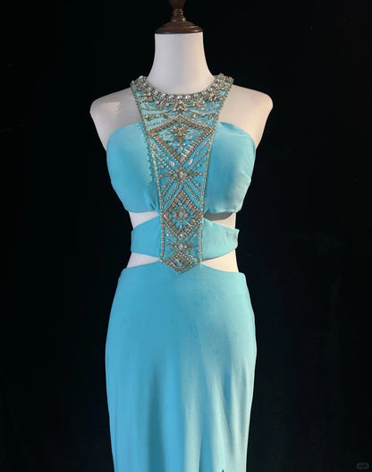 Sexy Prom Dress Split Beading Gala Dress Evening Dress Customized Dress D2257