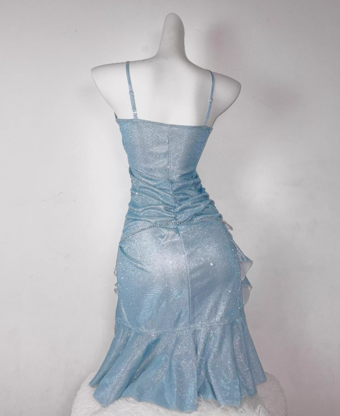 Charming Homecoming Dress Tight Spaghetti Straps Short Prom Dress Party Dress Cocktail Dress Mermaid Dress  D2289