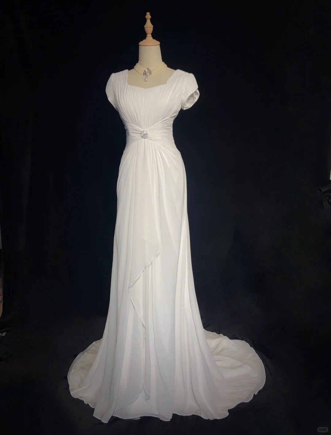Charming Prom Dress Square Neck Pleated Gala Dress Evening Dress Business Dinner Dress Prom Gown  D2327
