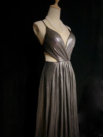 Sexy Prom Dress Spaghetti Straps Pleated Long Prom Dress Evening Dress Gala Dress Business Dinner Dress D2339