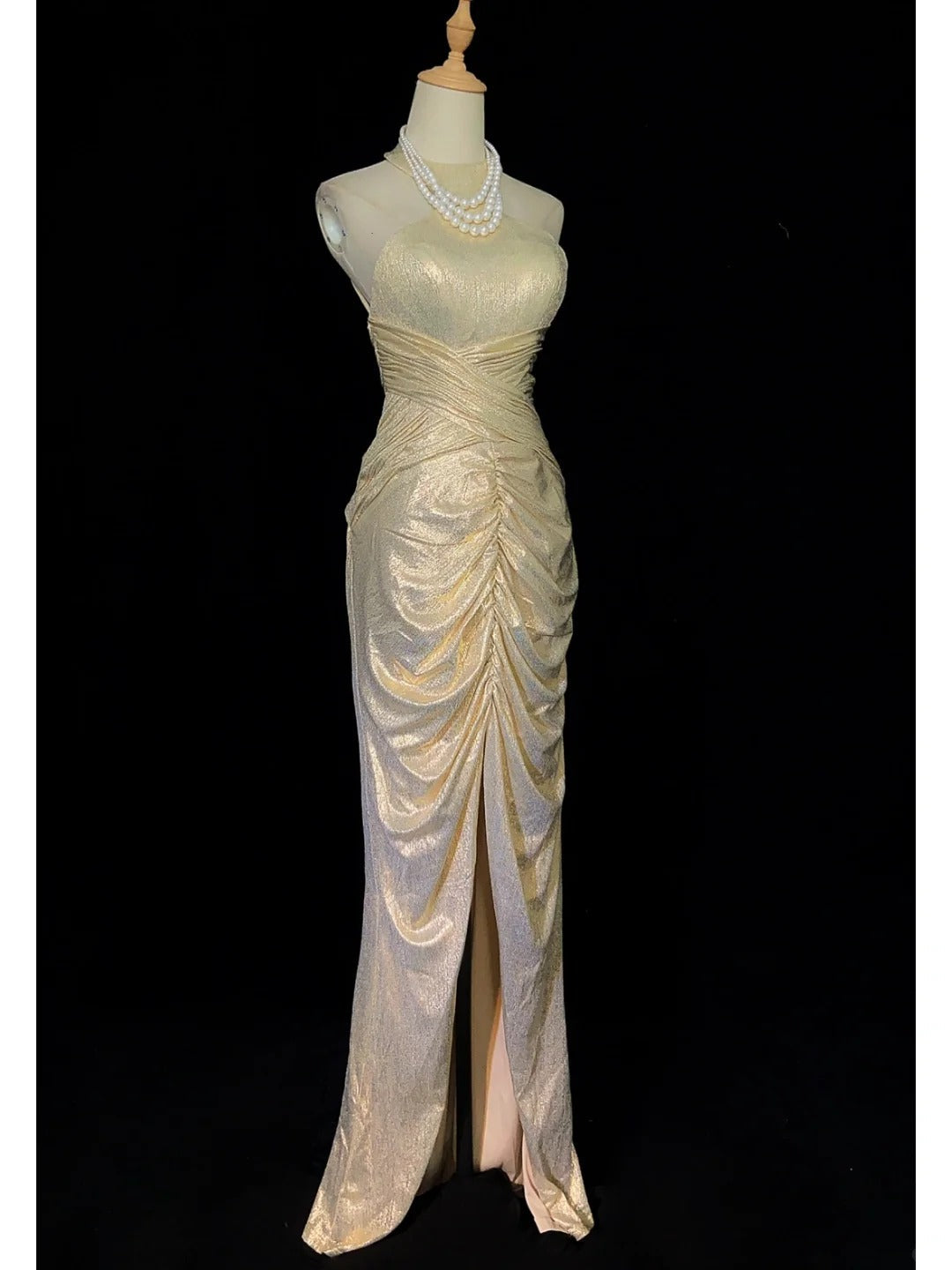Charming Prom Dress Halter Pleated Prom Gown Gala Dress Party Dress Evening Dress  D2357