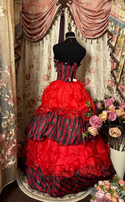 Cute Prom Dress Strapless Pleated Ball Dress Evening Dress Birthday Dress Sweet 16 Dress  D2394