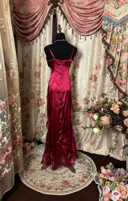 Elegant Prom Dress Spaghetti Straps Ruffle Prom Gown Evening Dress Birthday Party Dress  D2416