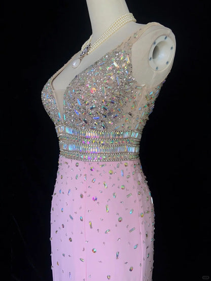 Shiny Prom Dress Spaghetti Straps Mermaid Prom Gown Evening Dress Gala Dress Business Dinner Dress  D2420