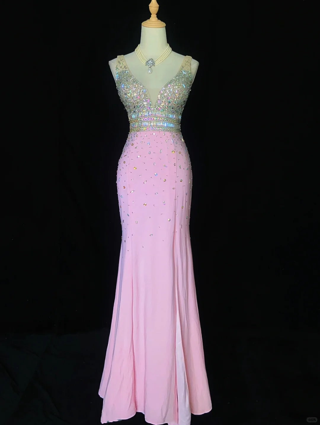 Shiny Prom Dress Spaghetti Straps Mermaid Prom Gown Evening Dress Gala Dress Business Dinner Dress  D2420