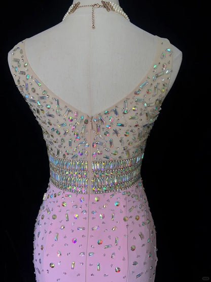 Shiny Prom Dress Spaghetti Straps Mermaid Prom Gown Evening Dress Gala Dress Business Dinner Dress  D2420