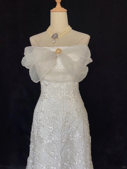 Charming Wedding Dress Strapless Tulle Prom Gown Evening Dress Gala Dress Prom Dress  D2422