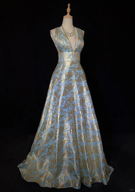 Stunning Prom Dress V-neck Floor Length Prom Dress Evening Dress Gala Dress Business Dinner Dress  D2426