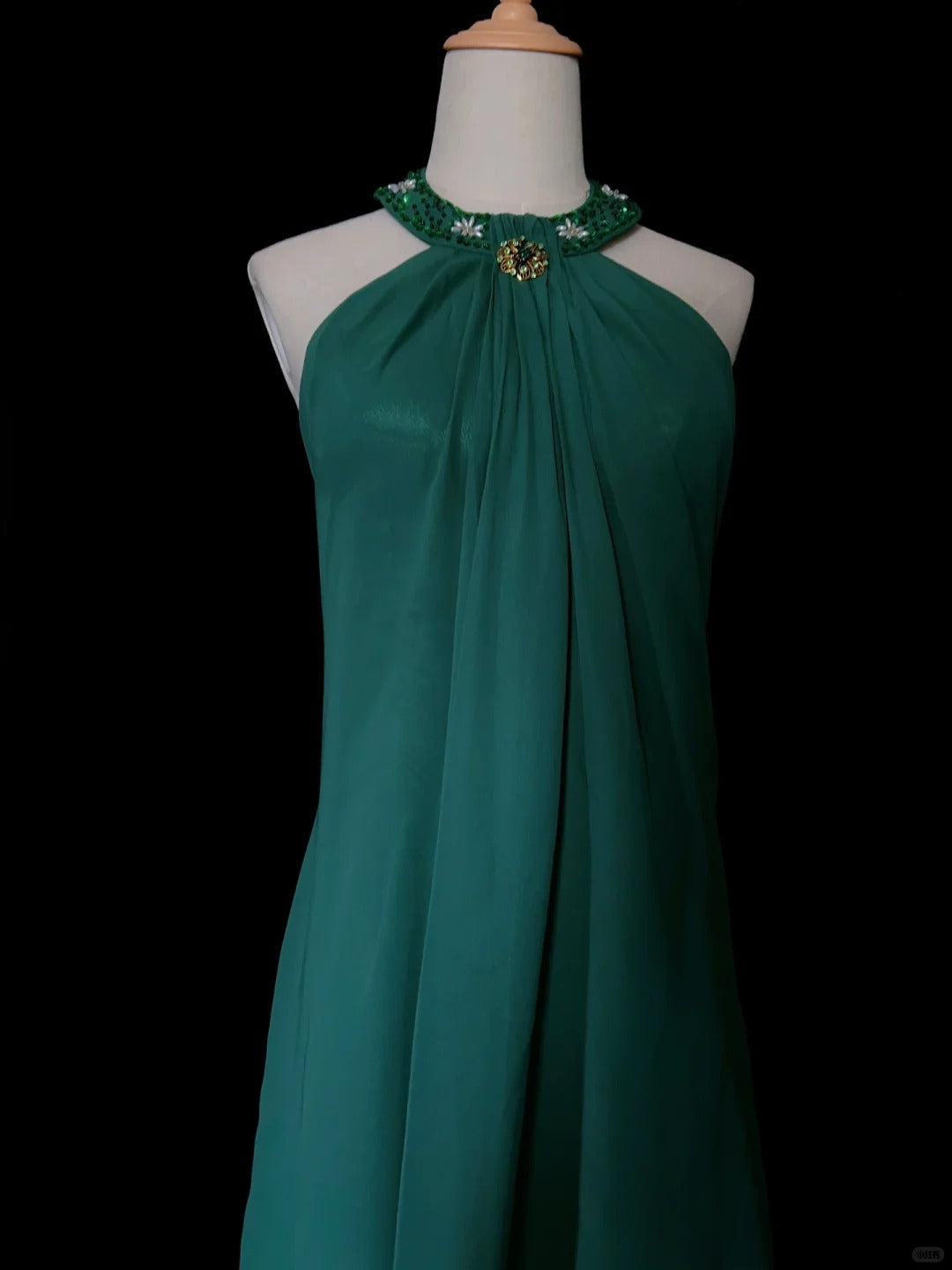 Elegant Prom Dress Halter Pleated Prom Gown Evening Dress Gala Dress Business Dinner Dress  D2433