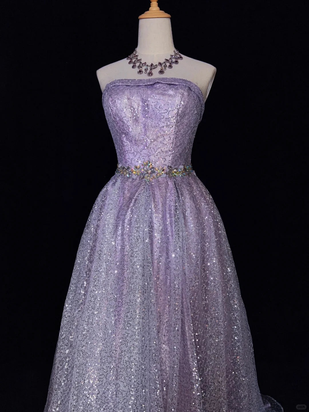 Shiny Prom Dress Strapless Prom Gown Evening Dress Gala Dress Business Dinner Dress Party Dress  D2448