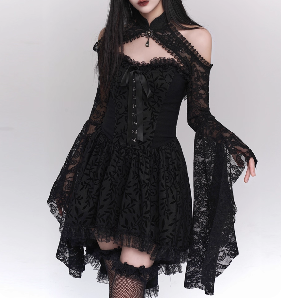 Halloween Costume Black Women Teenage Girl Dress Gothic Dress Party Dress    D2460