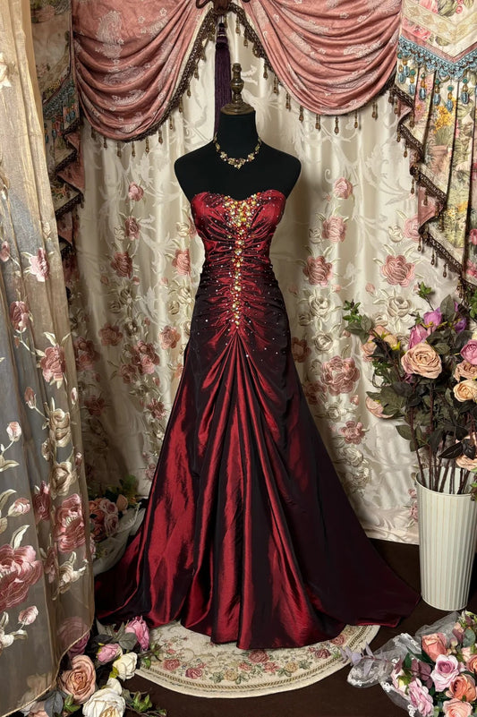 Beauty Prom Dress Sweetheart Pleated Prom Gown Evening Dress Gala Dress Business Dinner Dress  D2466