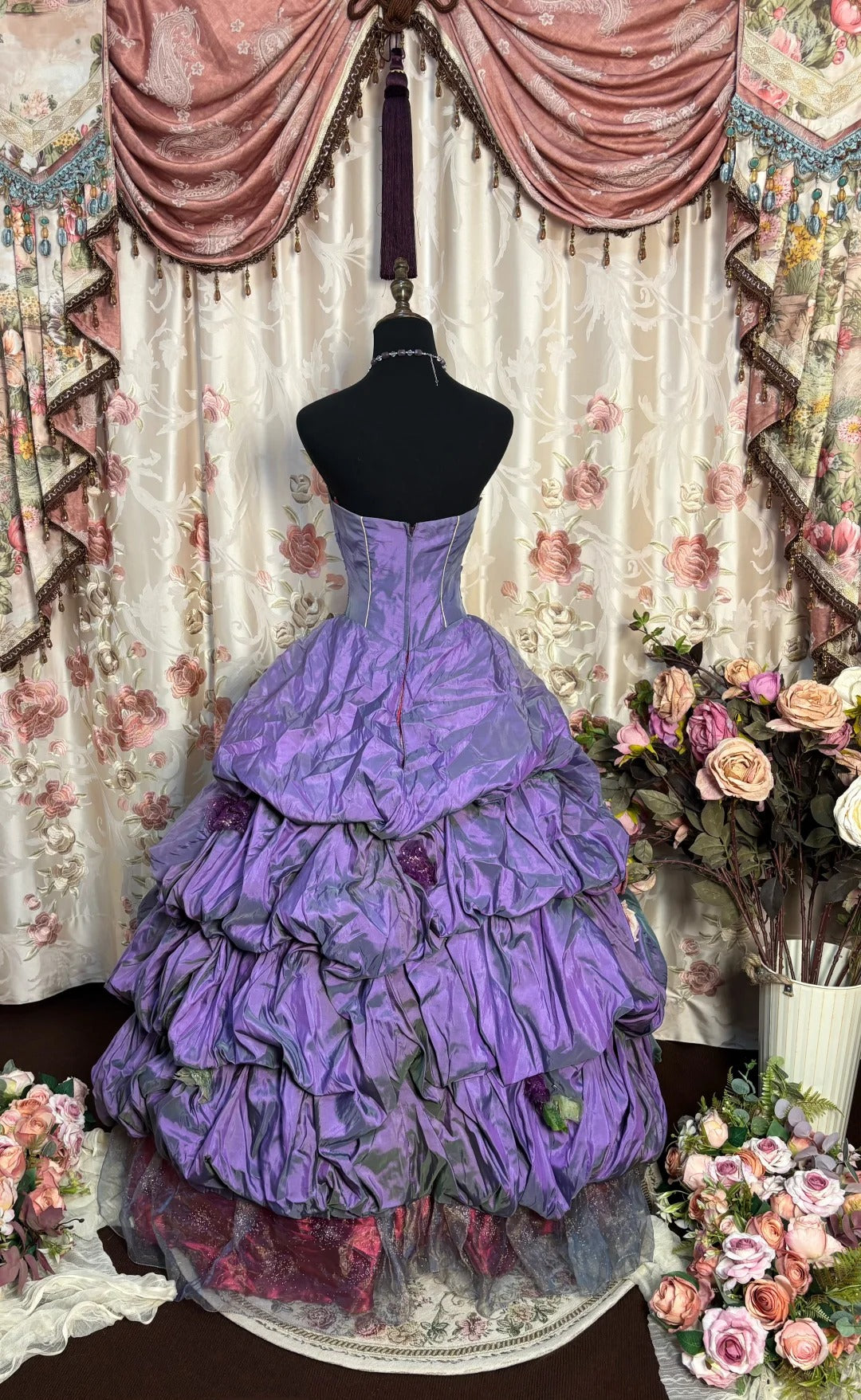 Pretty Prom Dress Strapless Pleated Ball Gown Evening Dress Gala Dress Masquerade Ball  D2484