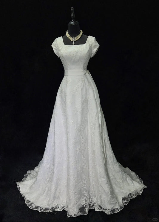Charming Prom Dress A Line Square Neck Mermaid Wedding Dress Evening Dress Gala Dress Business Dinner Dress    D2503