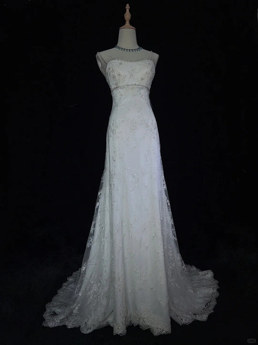 Elegant Prom Dress Spaghetti Straps Wedding Dress Evening Dress Gala Dress Business Dinner Dress      D2507