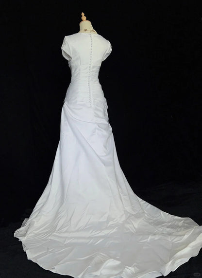 Elegant Prom Dress Square Neck Pleated Prom Gown Evening Dress Gala Dress Business Dinner Dress      D2514