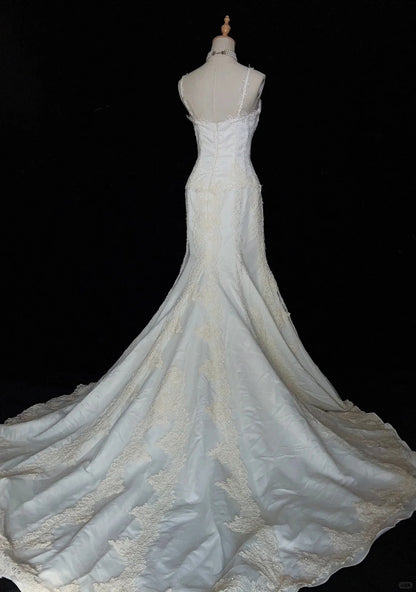 Romantic Wedding Dress Spaghetti Straps Prom Dress Evening Dress Gala Dress Proposal Dress   D2518