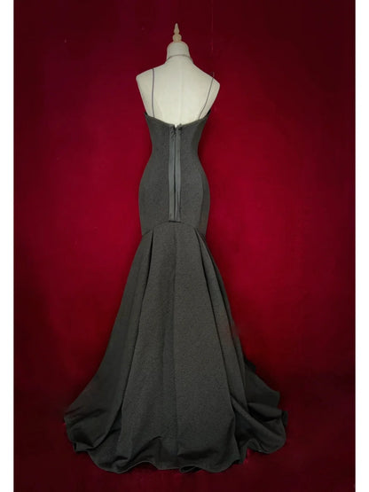 Sexy Prom Dress Spaghetti Straps Mermaid Prom Dress Evening Dress Gala Dress   D2519