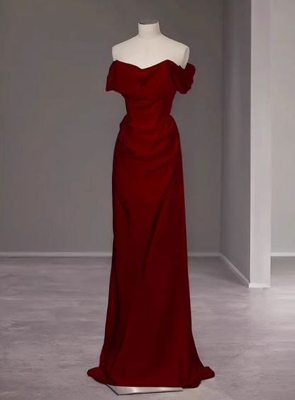 Charming Prom Dress Off Shoulder Floor Length Prom Gown Evening Dress Gala Dress  D2525