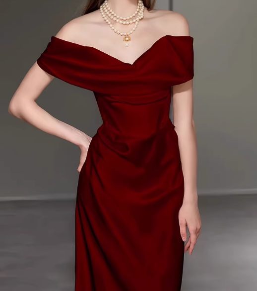Charming Prom Dress Off Shoulder Floor Length Prom Gown Evening Dress Gala Dress  D2525