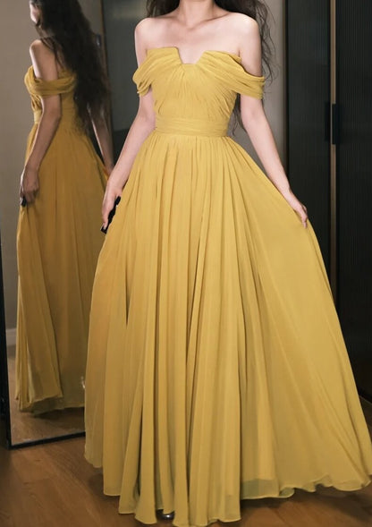 Elegant Prom Dress A Line Strapless Pleated Prom Dress Evening Dress Gala Dress  D2551