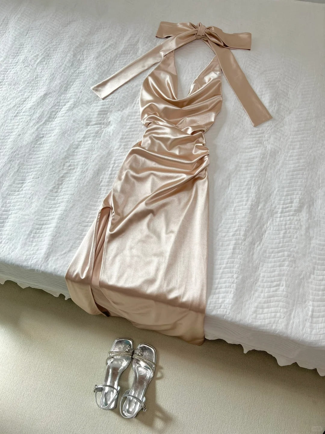 Sexy Prom Dress Halter Split Prom Dress Evening Dress Party Dress  D2585